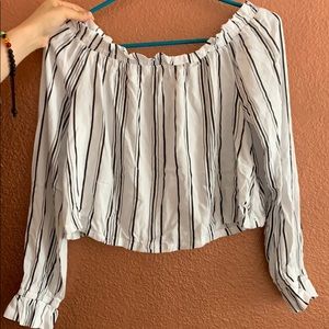 A white and black Kendall and Kylie shirt